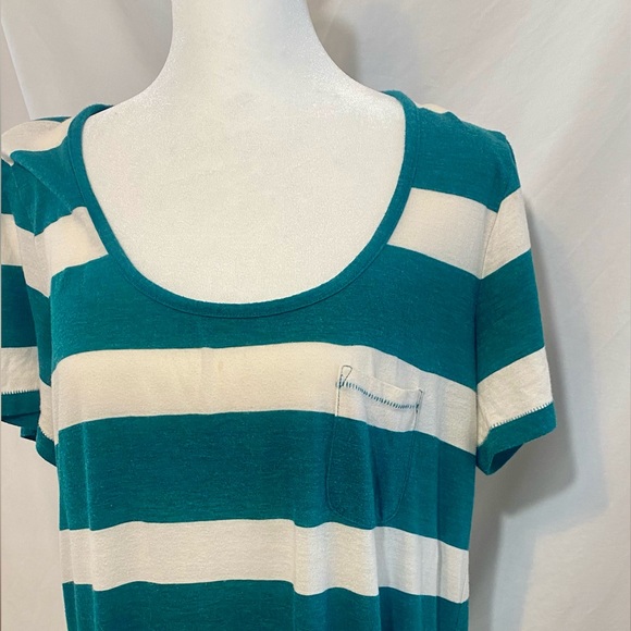 J Crew Green/White Stripe Dress - XL - Picture 4 of 5